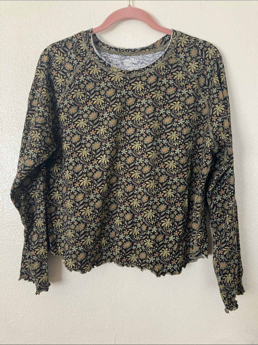 Natural Life Lily Long Sleeve Cotton T Shirt, XXL